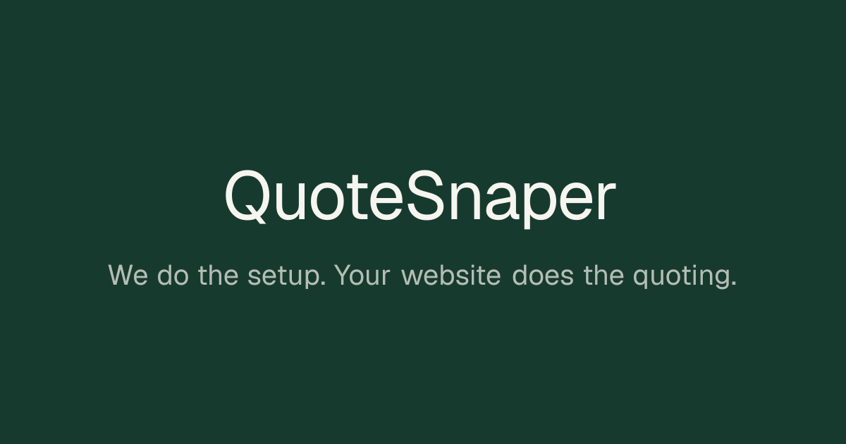 Windows & Doors demo · QuoteSnaper